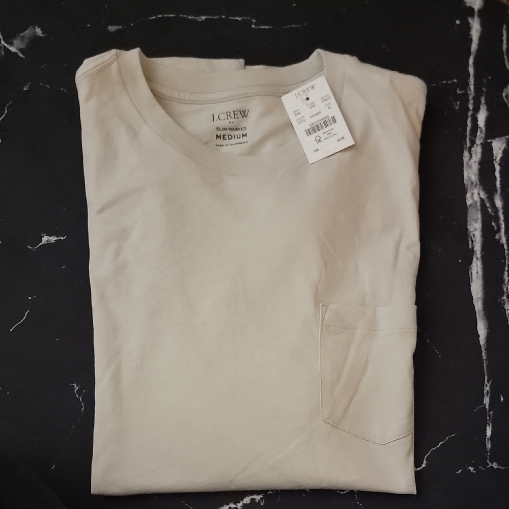 J. Crew Light Tan Crew Neck T-Shirt